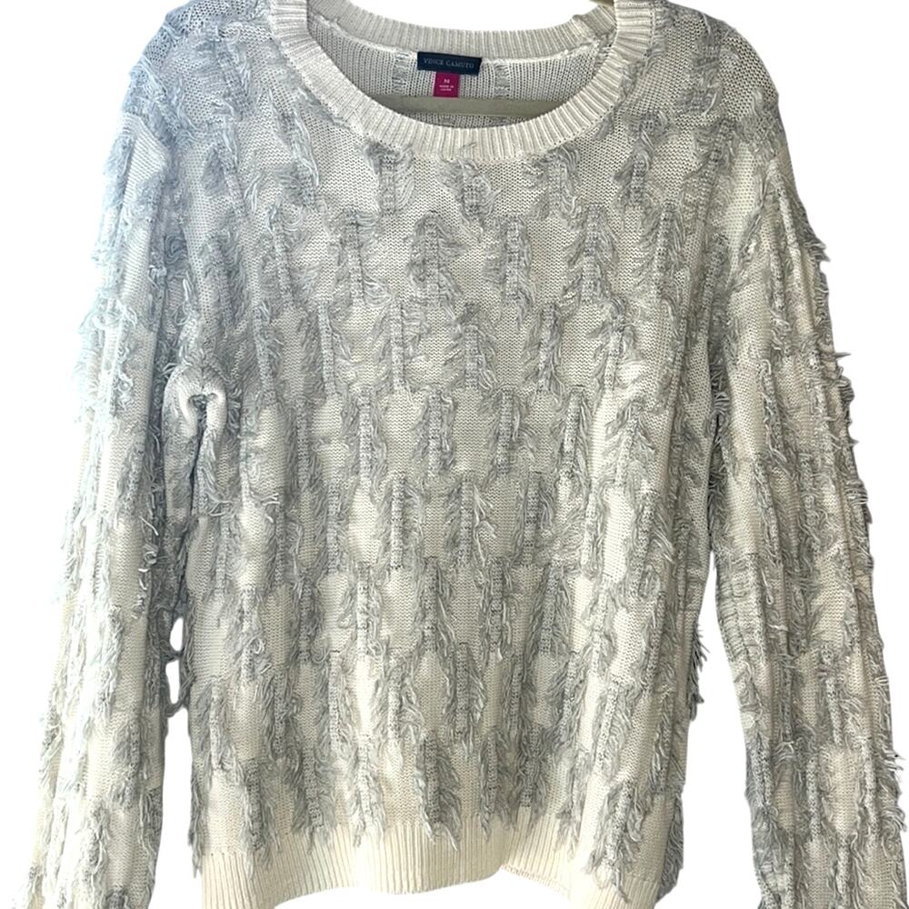 Vince Camuto Ladies Ivory "Estate Jewel" Sweater, Size M, NWT!